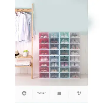 

6Pcs/Set Multifunction Unisex Transparent Storage Box with Cover for Shoes