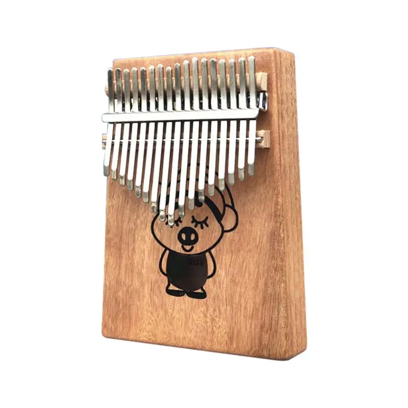 

17 Keys Kalimba Thumb Piano High Quality Portable Cartoon Pattern Wooden Mahogany Body Musical Instrument Learning Book Tune