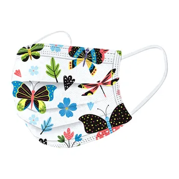 

10/20/30pc Butterfly Print Mask Disposable 3 Layer Non-woven Mouth Face Mask Breathable Earloops Mask Mondkapjes Mascarillas