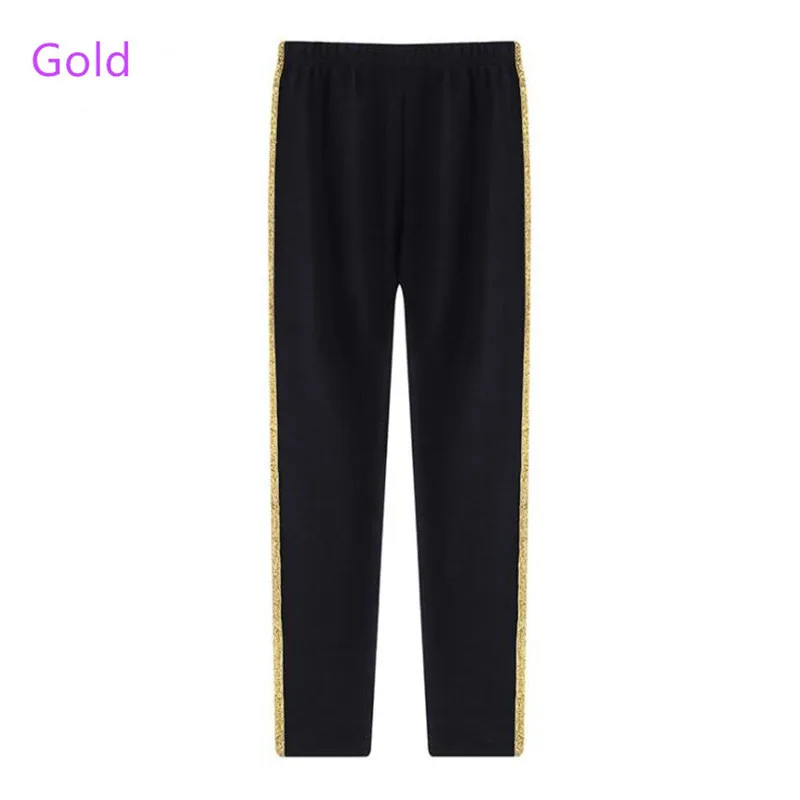 Children Warm Pants Winter Girl Legging Casual Sport Plus Velvet Thick Autumn Kids Trouser For 4 5 6 7 8 9 10 11 12 Years - Цвет: Gold