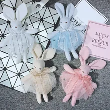 Милая кукла-кролик в Корейском стиле, брелок, кружевное Сетчатое платье, Женский Футляр для ключей, подвеска, японская корейская кукла, подарок, классный