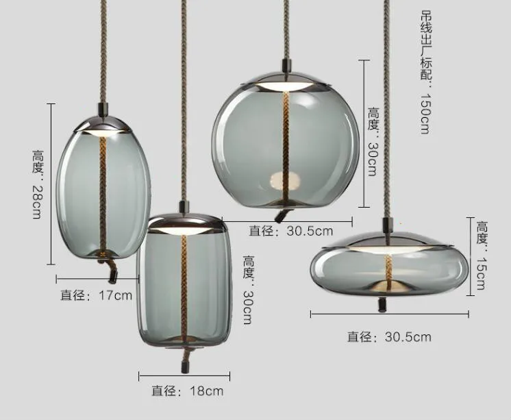 Скандинавский минималистичный стеклянный подвесной светильник, светодиодный подвесной светильник, дизайн для ресторана, гостиной, спальни, прикроватный светильник для дома WJ122122