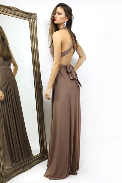 Vestidos de festa de Casamento Новое модное свадебное платье с бантом и складками Сексуальное Красное Длинное платье подружки невесты с открытой спиной