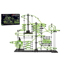 879 шт. Уровень 7 мраморная роликовая модель американских горок комплект космический рельс с 6 стальными шариками светится в темноте Рождественский подарок для детей старше 15 лет
