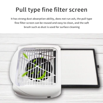 

80W Nail Dust Collector Large Size Professional Vacuum Cleaner Easy Operate Home Suction Fan Salon Equipment Art Strong Power