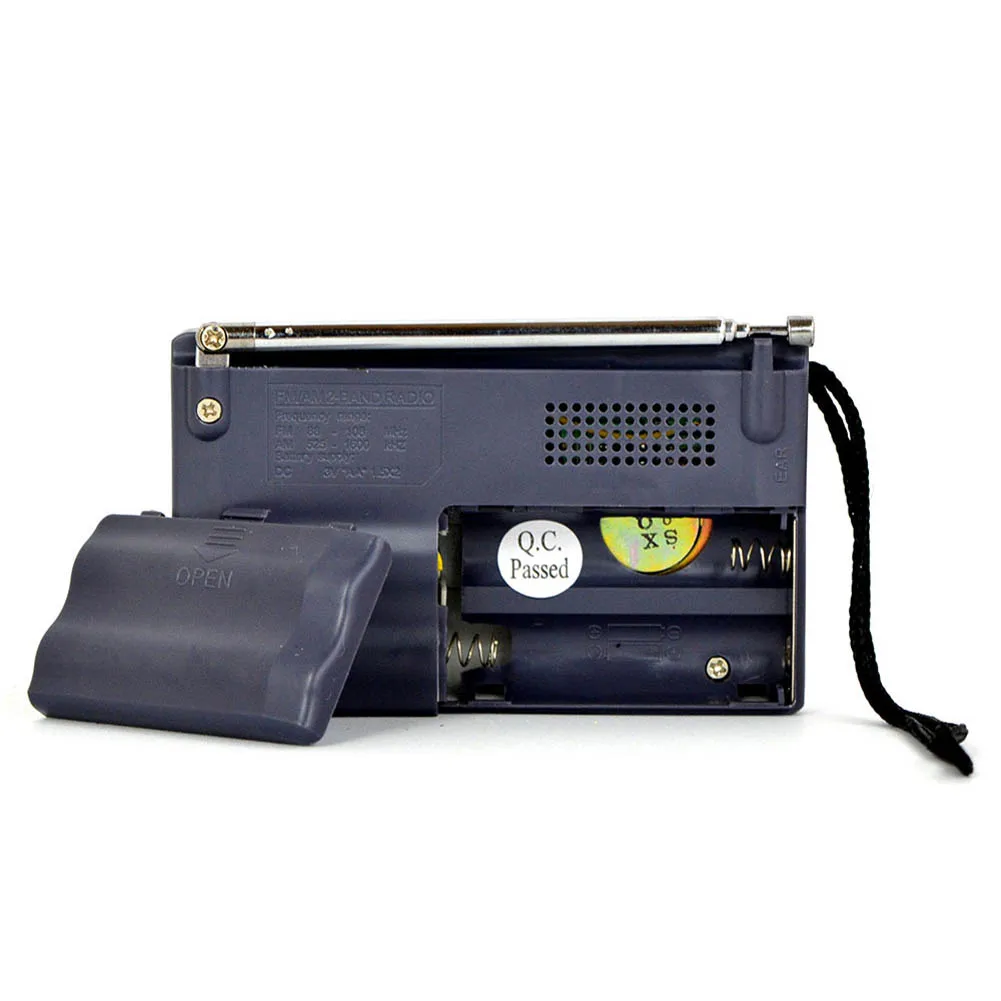 

Mini Portable AM/FM Radio Telescopic Antenna Radio Pocket World Receiver Speaker FKU66