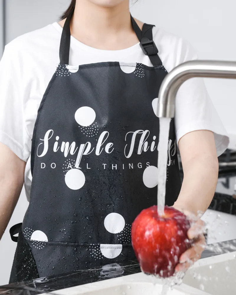 Adjustable Waterproof Oil Resistance Apron Woman Adult Bibs Home Cooking Baking Coffee Shop Cleaning Aprons Kitchen Accessory