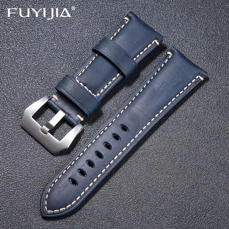 Ремешок FUYIJIA из воловьей кожи для мужских наручных часов Универсальный