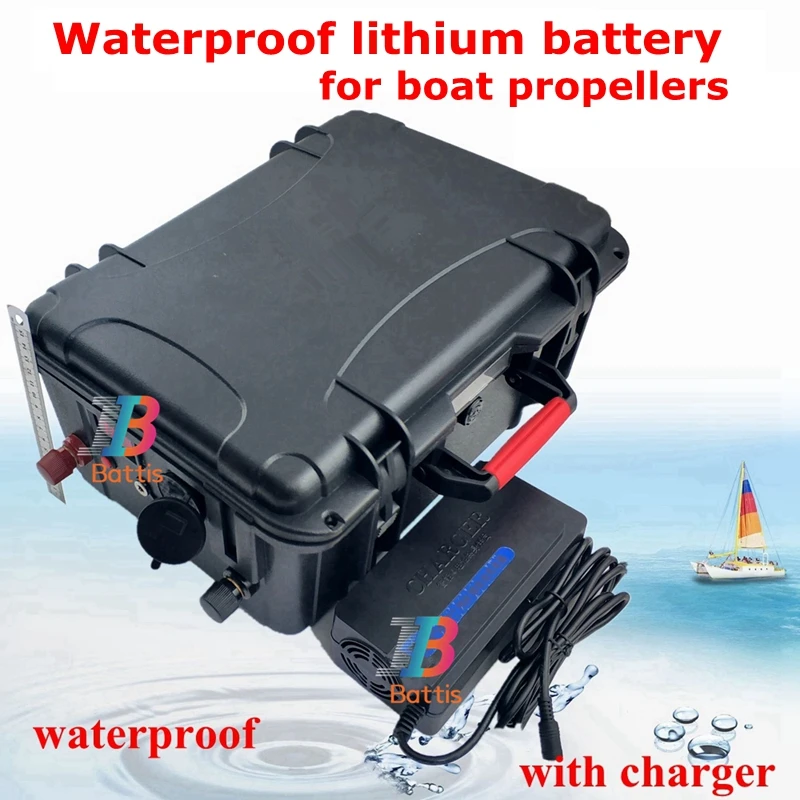 Waterproof 12v 60ah 80ah 100ah 120ah 150ah 200ah Lithium Battery For Ship Rubber Boat Propeller