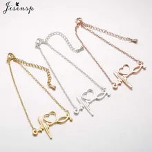 Jisensp браслеты из нержавеющей стали с кардиограммой сердцебиения для женщин Модный Ювелирный стетоскоп подарки на выпускной для медсестры