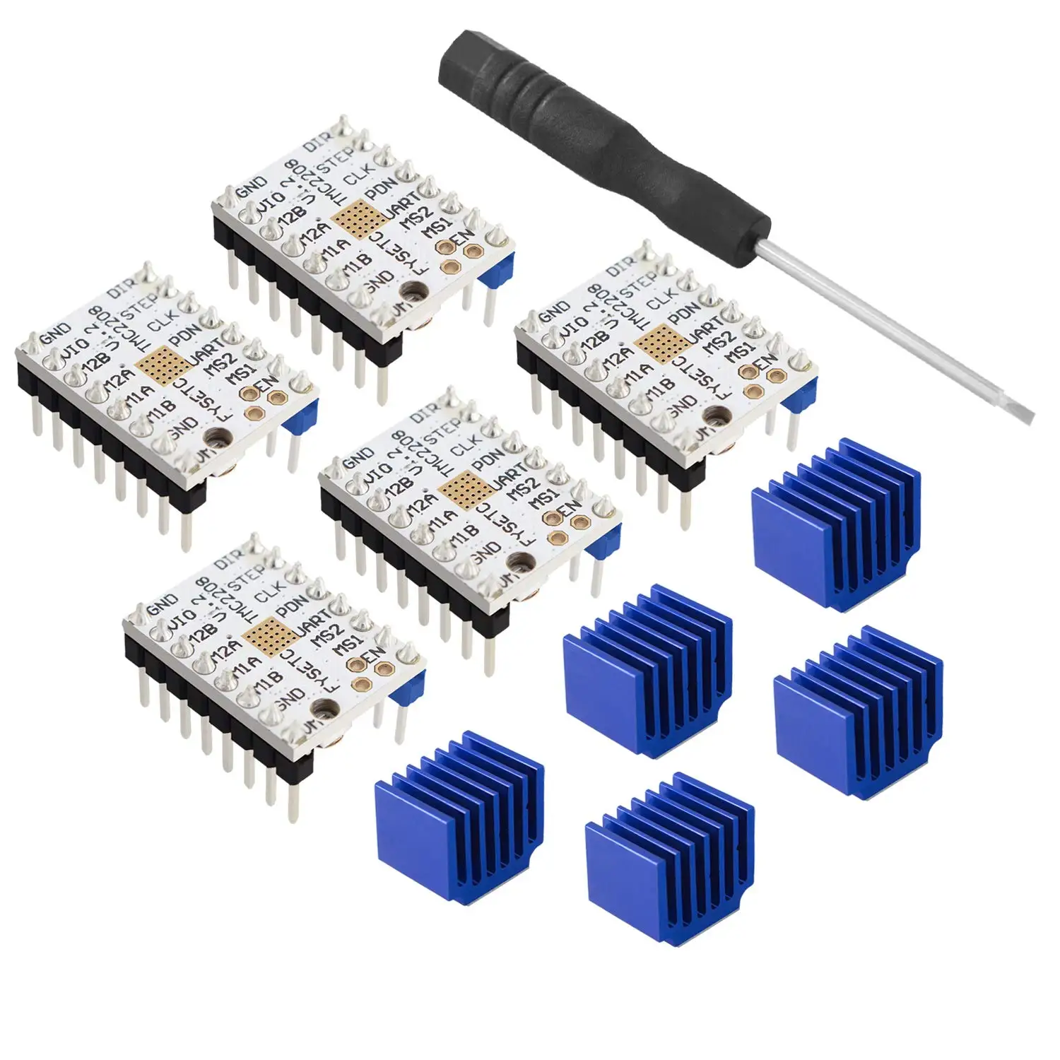 Драйвер шагового двигателя TMC2209 V3.0 для 3D-принтера SKR V1.3 с радиатором 256