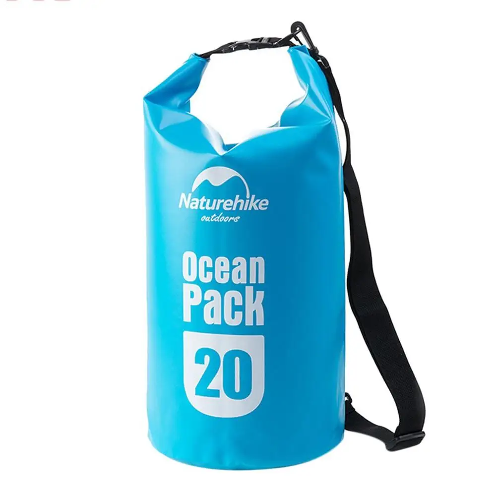 Naturehike Водонепроницаемый сухой мешок 5L 10L 20L Открытый Дайвинг складная сумка для хранения пляжная сумка для плавания рафтинг речной океан - Цвет: 20L blue