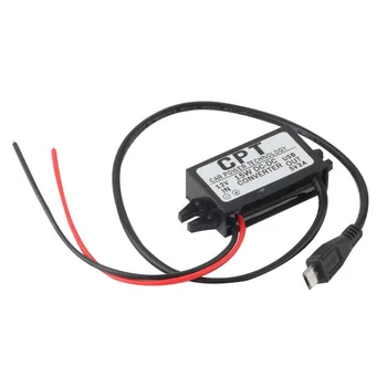 

1pc High Quality Car Charger DC Converter Module 12V To 5V 3A 15W with Micro USB Cable Automobiles