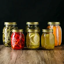 1 шт., стеклянная герметичная банка с крышкой, прозрачная бутылка для меда, домашняя коробка для хранения зерен, коробка для еды