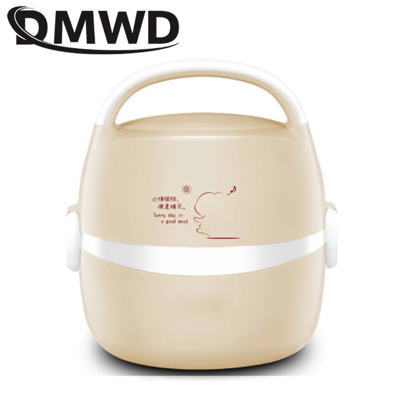 Мини рисоварка DMWD термоварка для еды Ланч бокс бенто с электрическим подогревом 2