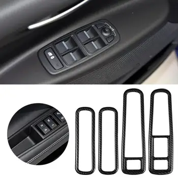 

4pcs Car Side Storage Box Frame Trim Carbon Fiber Texture Fit for Jaguar Jaguar XE X760 2015 2016 2017 2018 car accessories