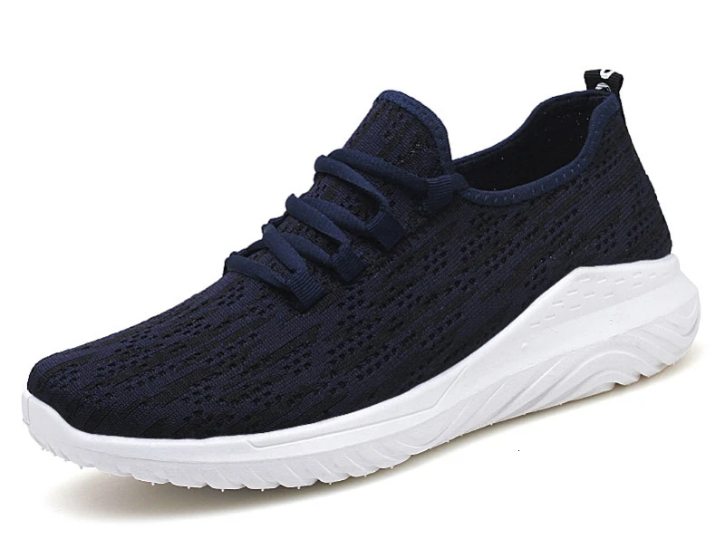 Fahsion Lightweight Outdoor Running Shoes For Men Breathable Mesh Lace-up Sport Sneakers Walking Jogging Athletic Footwear