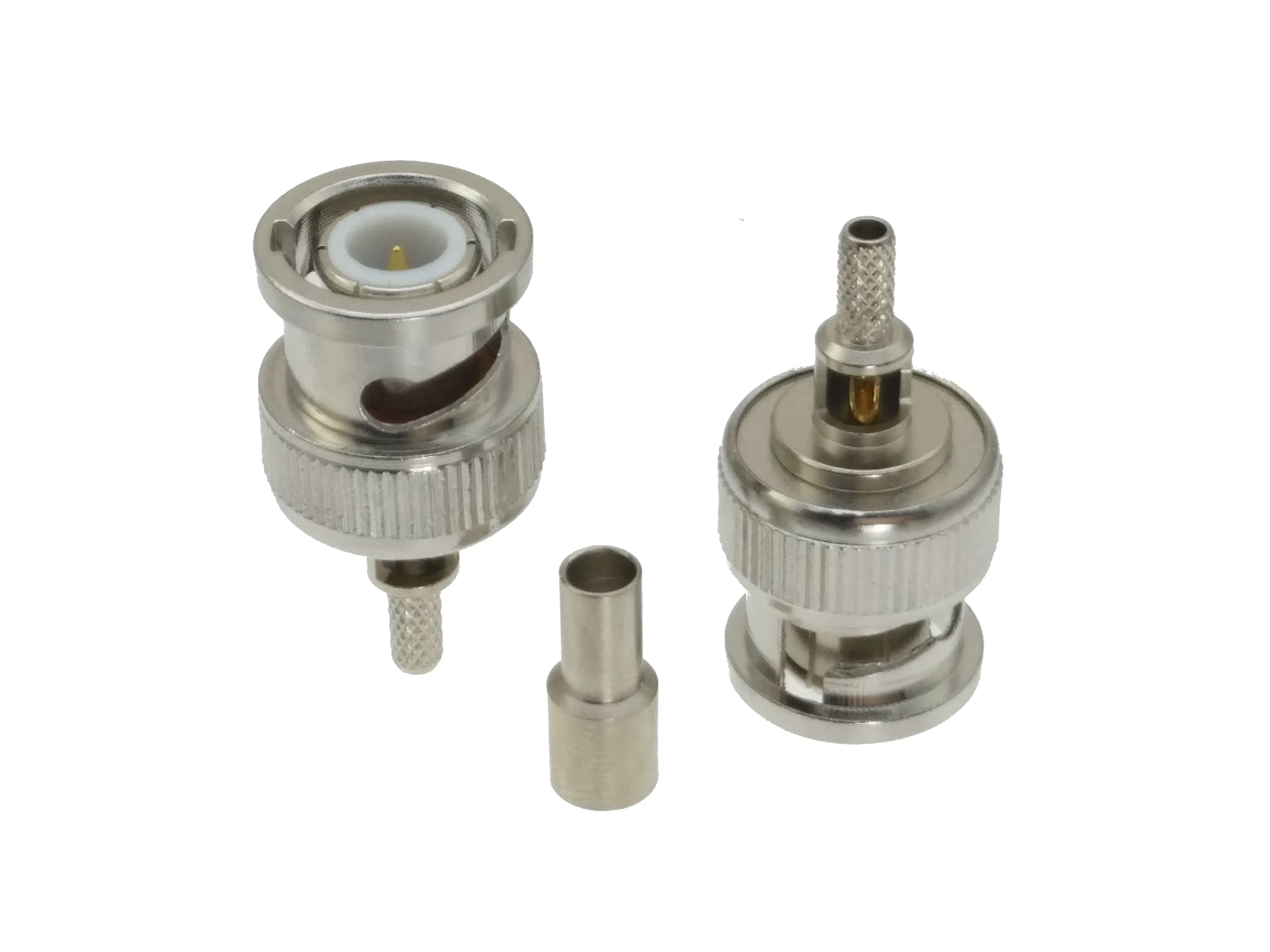 

BNC male plug window crimp RG174 LMR100 RG316 cable RF connector