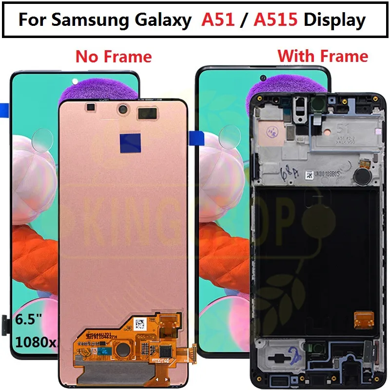 ЖК дисплей с рамкой для Samsung Galaxy A51 дигитайзер датчиком в сборе A515 A515F A515F/DS A515FD