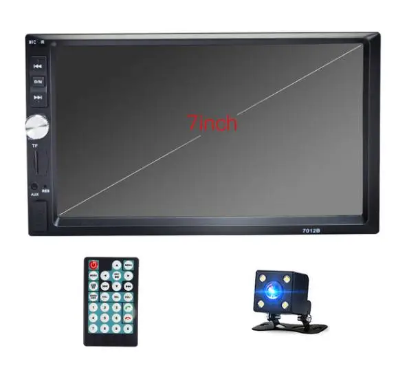 With Camera Only Leadfan 2 din автомобильное радио Coche рекордер Bluetooth 2din 12v плеер " HD сенсорный экран MP3 MP5 Авто аудио стерео TF USB FM - Цвет: With Camera Only