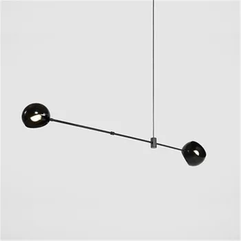 

Long American Wrought Iron Chandelier Nordic Simple Vibrating Lamps European Retro Modern Bedroom Living Room Lamp