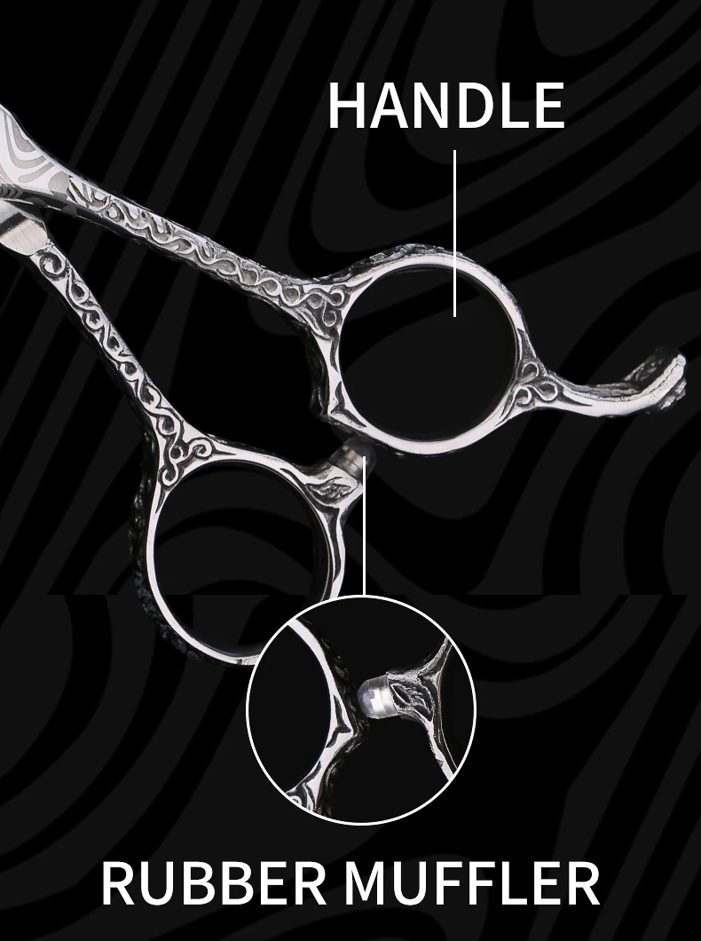 Новые профессиональные японские 440C 6 дюймов Дамасские ножницы для ...