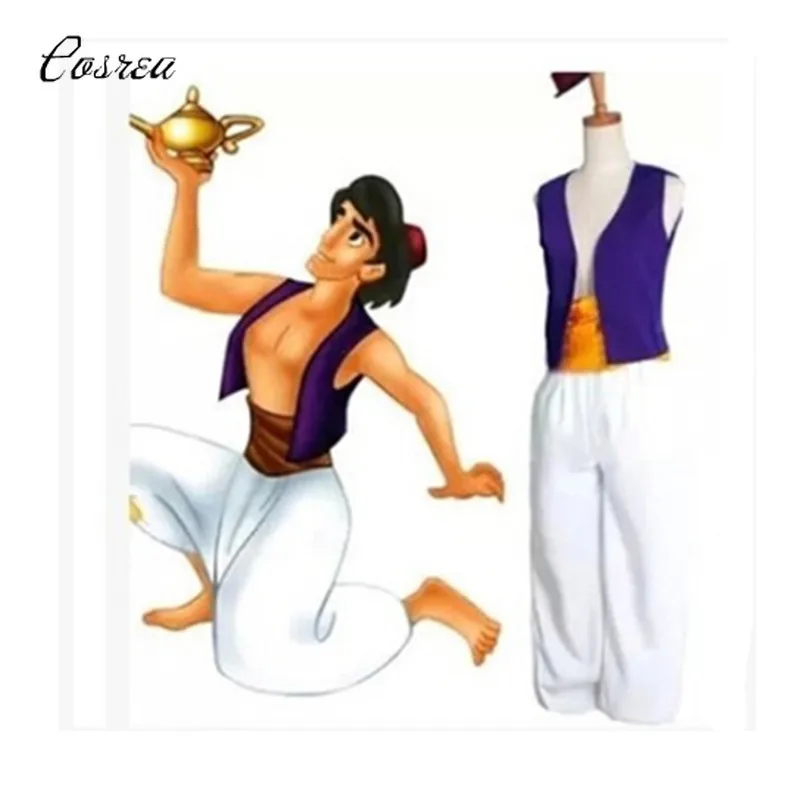 

Aladdin Kids Costume Mens Aladdin Lamp Genie Men Aladdin Costume Adam Prince Fantasia Arab Clothing Child Boy Carnival