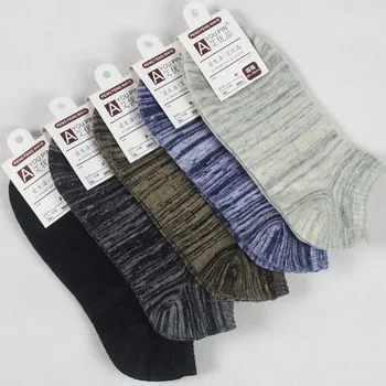 

2/Pairs Retro Folk Custom Men Sock Polyester Cotton Invisible Breathable Short Socks Fashion Casual Hosiery Wholesale