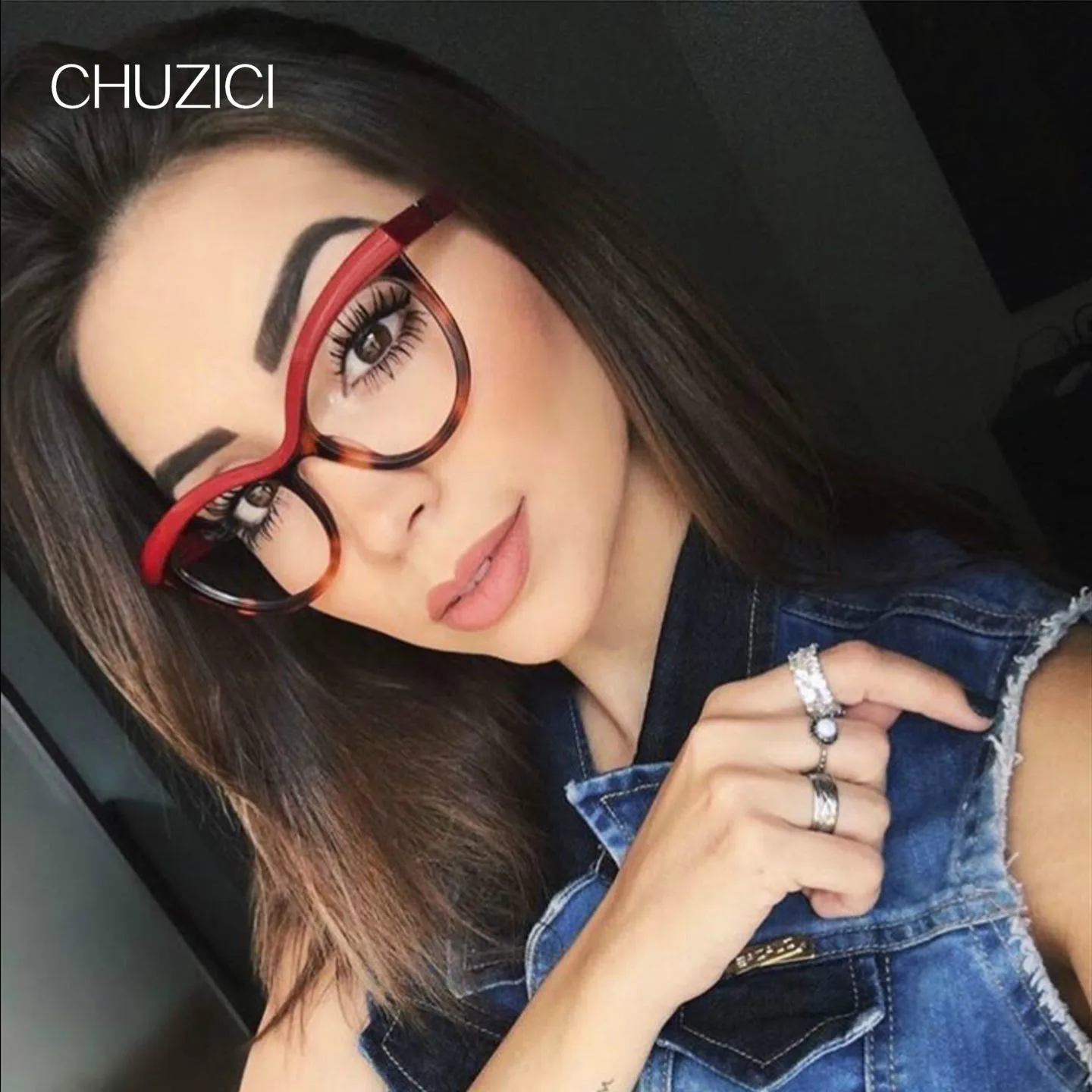 CHUZICI Модные Разноцветные оправы женские очки кошачий глаз оправа женские анти-Синие лучи оптическая оправа для очков женские UV400