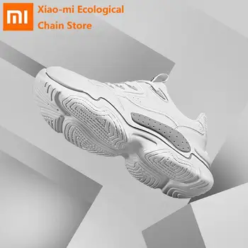 

Xiaomi FINE PLAN Trend Men's Old Shoes Microfiber Leather Light Big bottom Non-slip Wear-resistant Thick bottom Increase Mijia