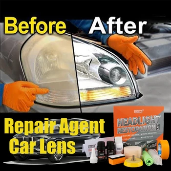 

HGKJ Car Headlights Restoration Kit Car Polish Headlight Tool Restore Headlights Lens Repair Headlamp Scratch Remover