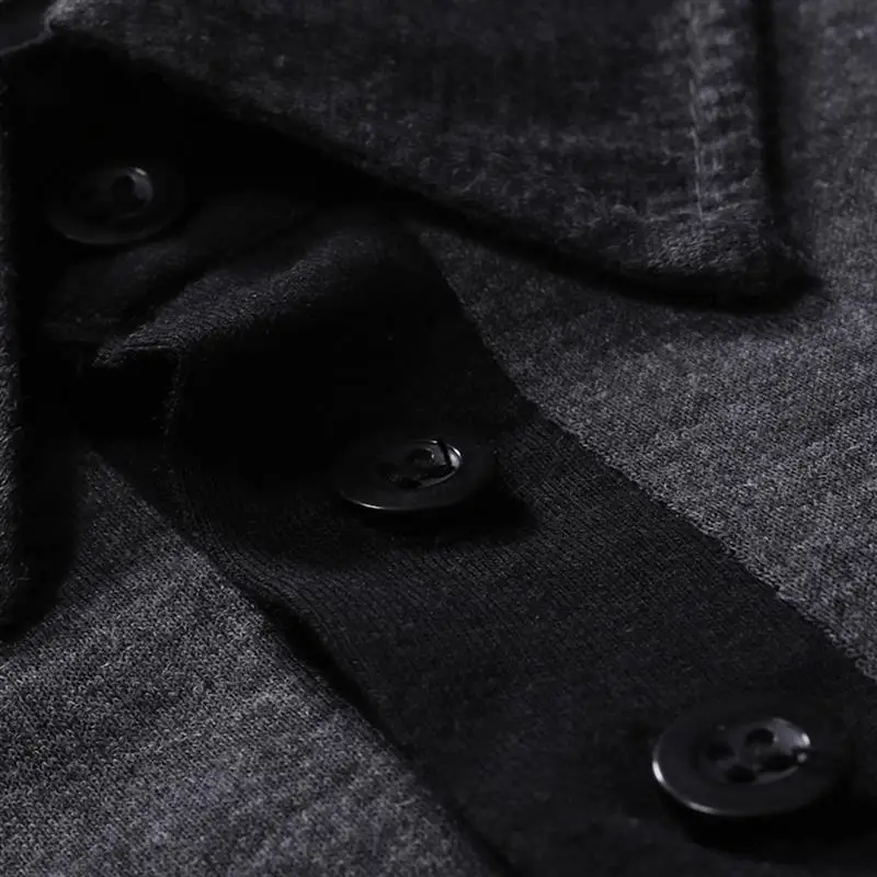 Camisa Polo Masculina, осенние модные мужские топы с длинным рукавом, контрастные сплайсинговые повседневные облегающие рубашки поло, молодежная одежда для подростков