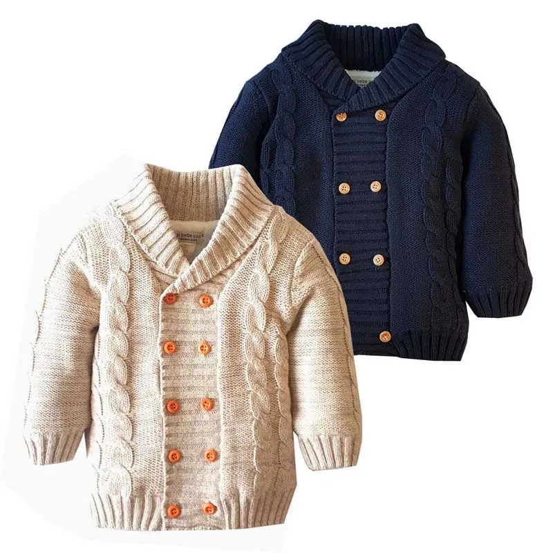 Осенне-зимнее пальто-кардиган для маленьких мальчиков; свитера для мальчиков; хлопковая куртка для маленьких мальчиков; свитера; детская одежда
