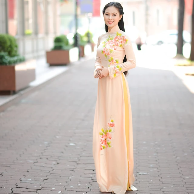 aodai vietnam clothing cheongsam aodai vietnam dress vietnamese  traditionally dress cheongsam modern women aodai ao-dai white - AliExpress