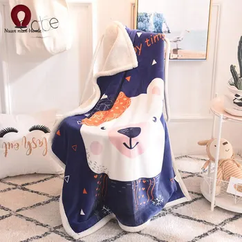 

Lamb velvet blanket thickening children double-layer flannel children's blanket lambs blanket office car blanket free shipping