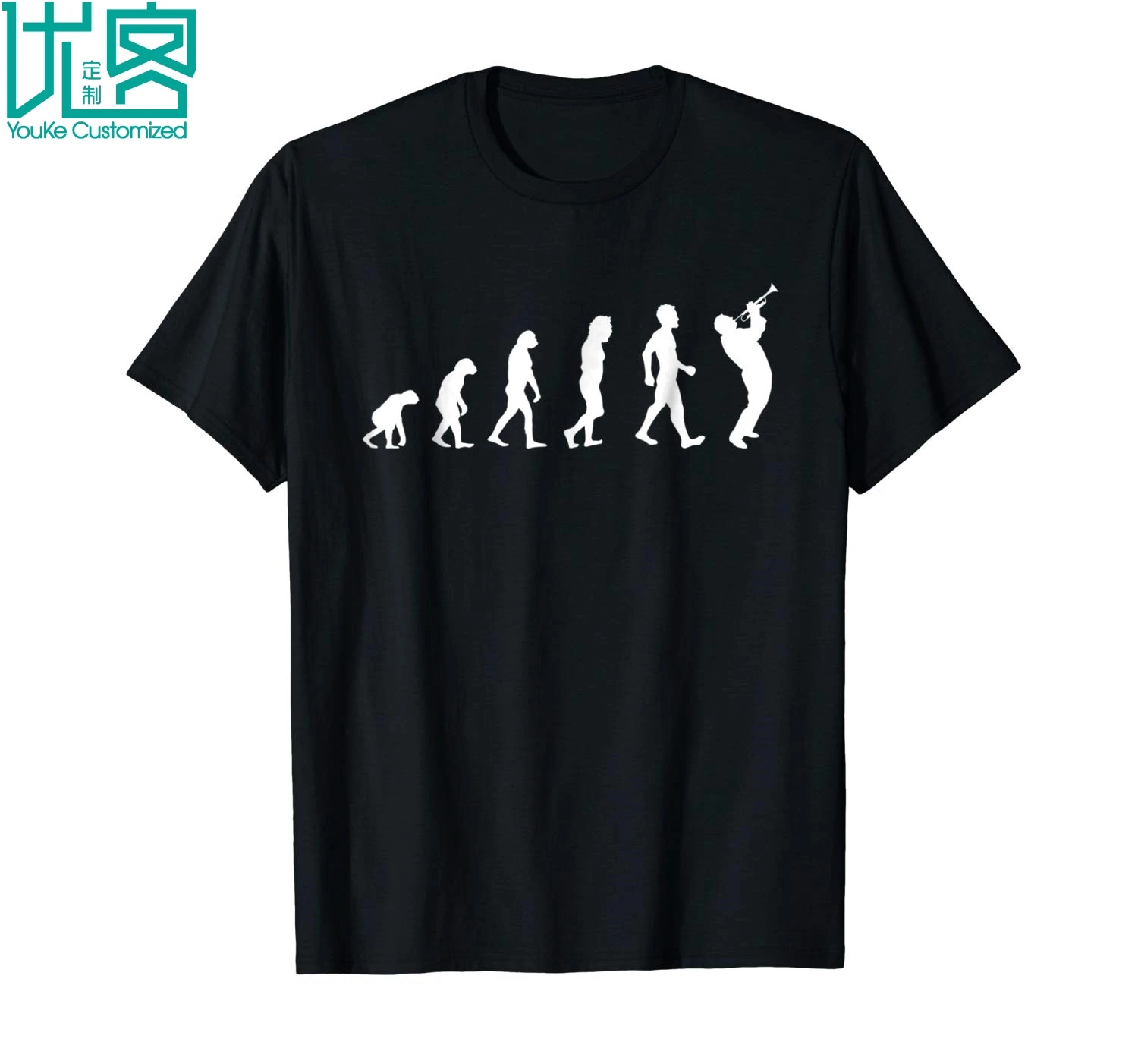 

Gildan Brand Funny Evolution Of Trumpet Player Shirt Trumpeter T Shirt 2019 Summer Men's Short Sleeve T-Shirt