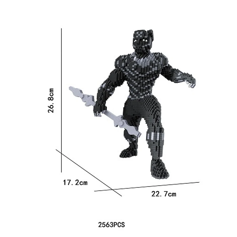 

marvel black Panther figures micro diamond building block avenger endgame super heroes model nano brick toys collection