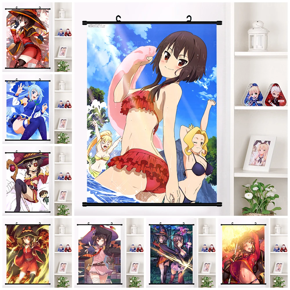 

Мультяшная Аниме Картина на холсте Пластиковые Висячие свитки плакат настенное искусство японский персонаж картина украшение спальни домашние принты