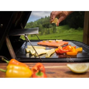 

2PCS BBQ Grill Mat Reusable Sheet Resistant Non-Stick Baking Spill Mat Bake Meat Heat Resistant Household Kitchen Accessories