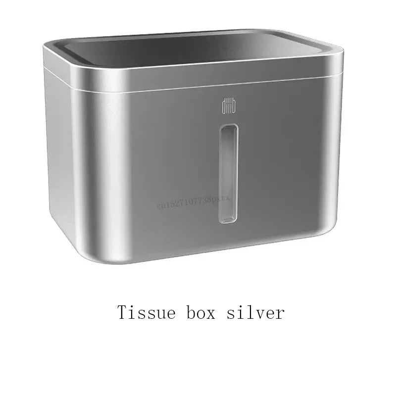 tissue box silver Xiaomi Dabai Ванная комната 7 в 1 наборы для полотенец вешалка для полотенец крючок стеллаж для хранения ящик для тканей держатель для туалетной щетки для душа - Цвет: tissue box silver