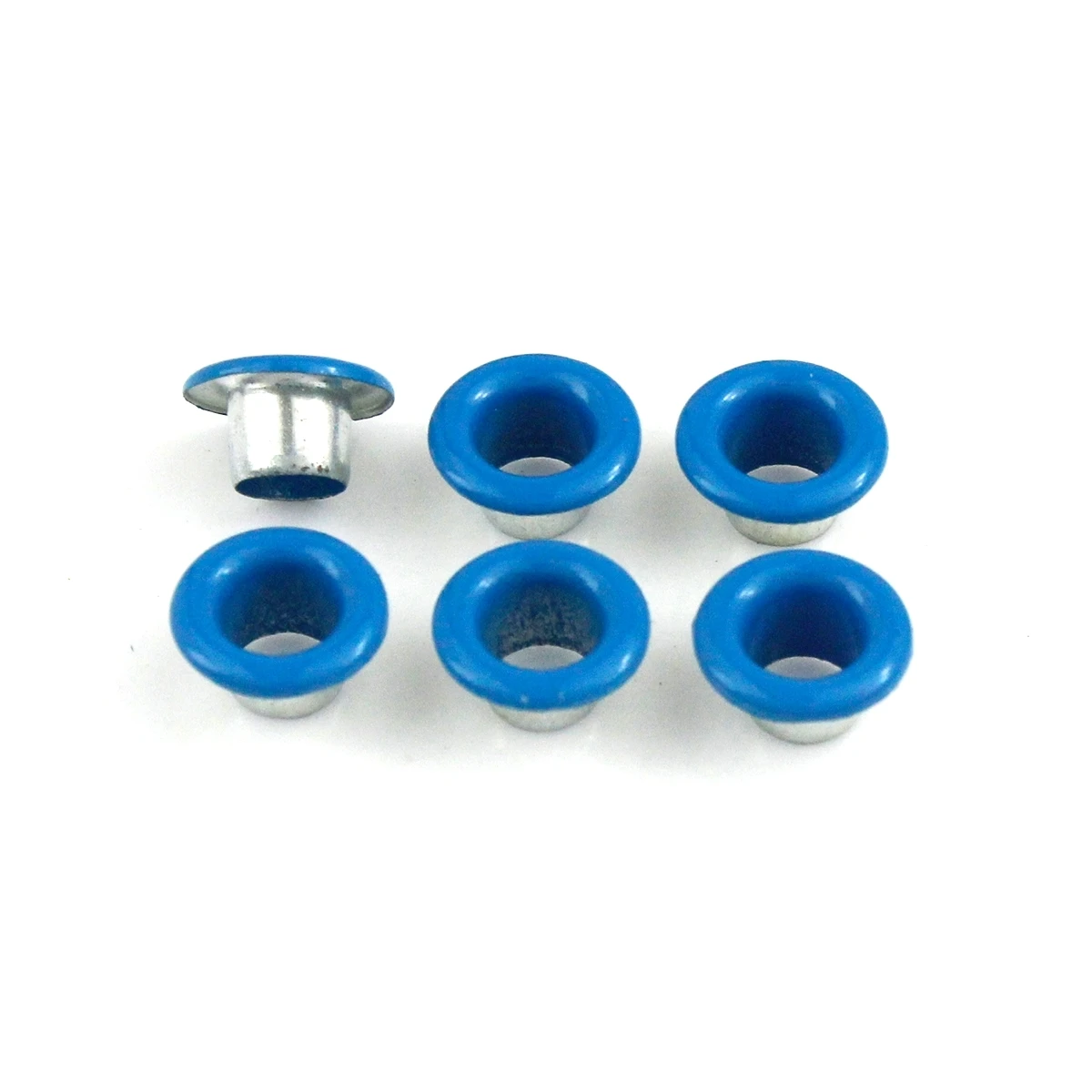 100 Наборы 4 мм металлический глазок с шайбой Кожа ремесло ремонт втулки круглые кольца для обуви вакуумные пакеты для одежды кожаный ремень шляпа - Цвет: Blue