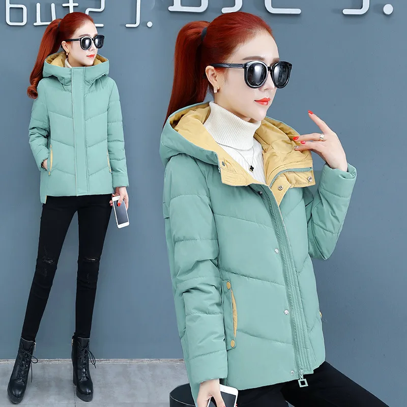 

Short Cotton Overcoat WOMEN'S Dress 2019 New Style Winter Cotton-padded Jacket Thick down Jacket Cotton-padded Clothes Oversize