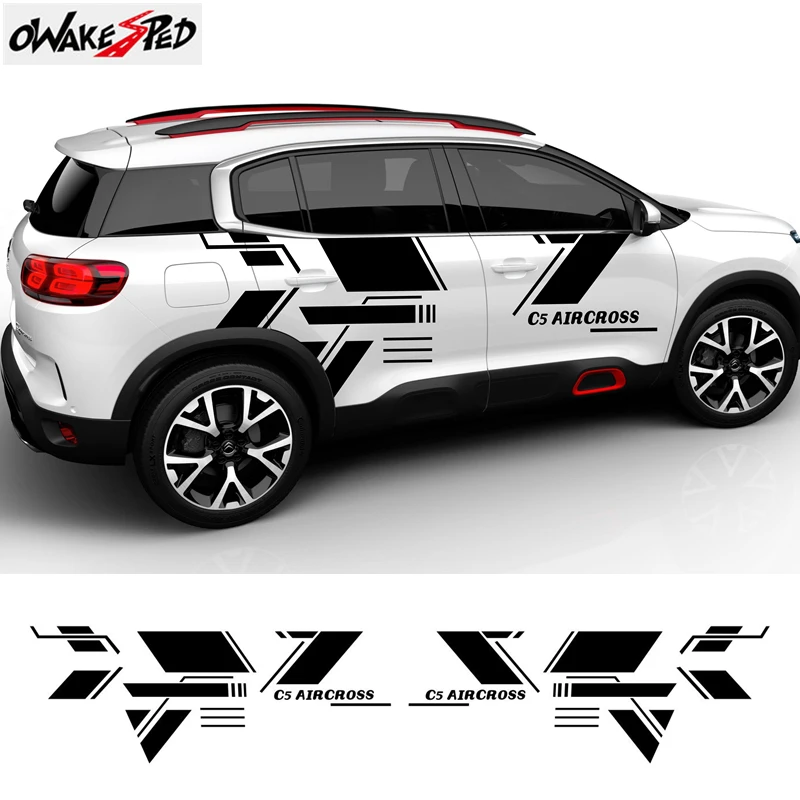 1set Car Styling Sport Stripes Door Both Side Decor Stickers Auto Body  Exterior Accessories Vinyl Decals For Citroen C5 Aircross - AliExpress