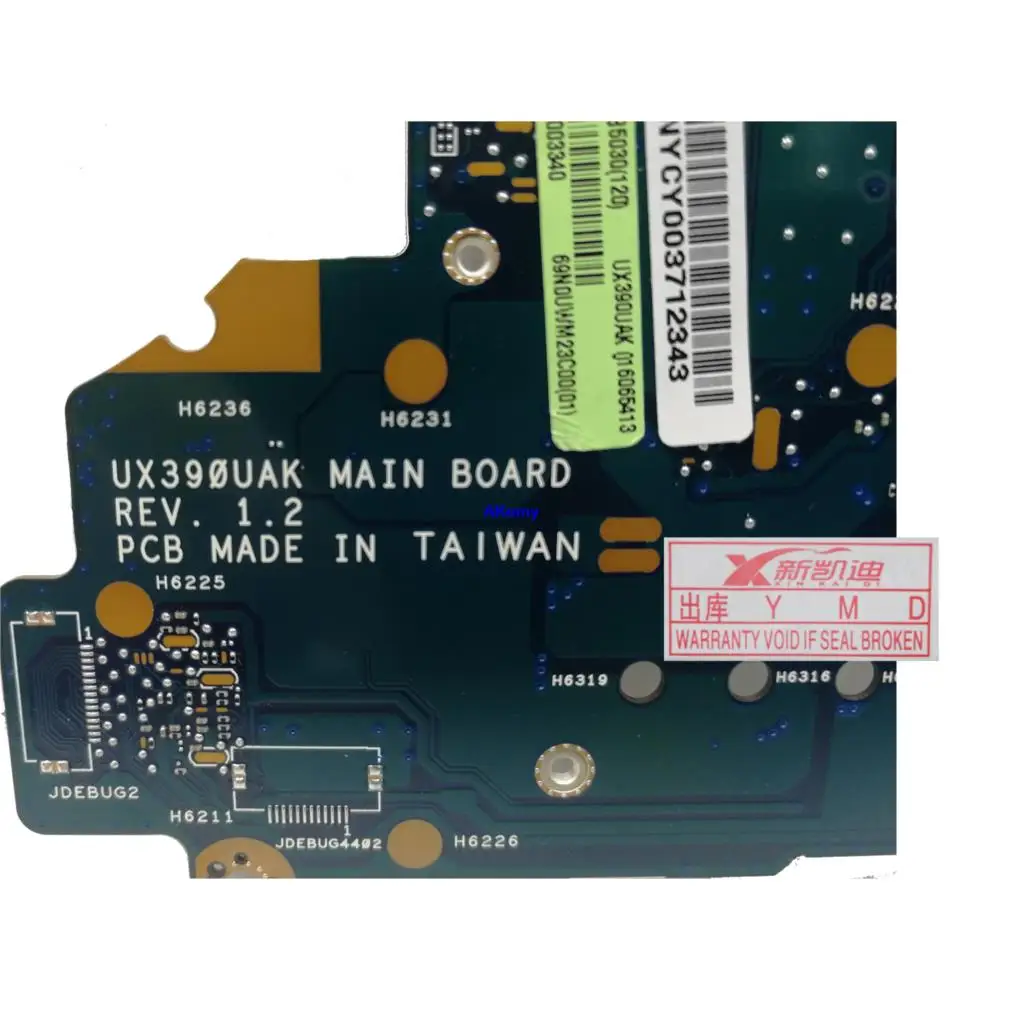 Akemy for ASUS ZenBook 3 UX390 UX390U UX390UA UX390UAK UX390UAK Laptop Motherboard i7-7500 CPU 16GB