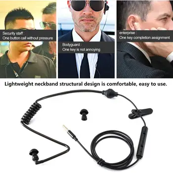 

Single Stereo Secret Service Air Tube 3.5mm Anti Radiation Mobile Phone Headsets Earphone With Air Pipe