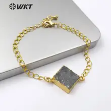 WT-B501 натуральный четыре браслет с цветными камнями четырехсторонняя форма регулируемый браслет модные золотые ювелирные изделия для женщин