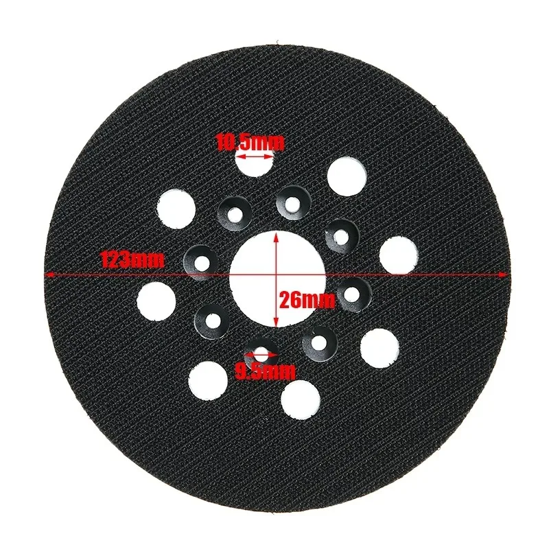 Backing Pad Hook And Loop 125mm 8 Holes Sanding Pad For Bosch Gex 1251