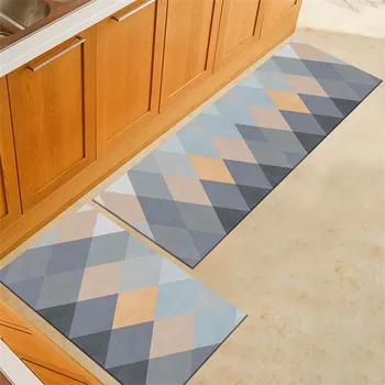

Nordic Geometric Anti-Slip Kitchen Mat Water Absorption Bathroom Carpet Washable Entrance Door Mat Long Hallway Floor Runner Rug