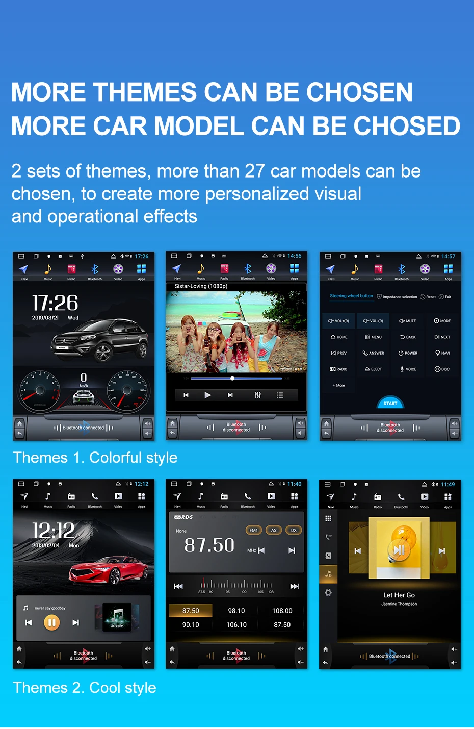 Best Isudar H53 Vertical 1 Din Android Auto Radio For Ford/Focus 2012- GPS Car Multimedia Video Player RAM 4G ROM 64G For Tesla Model 11