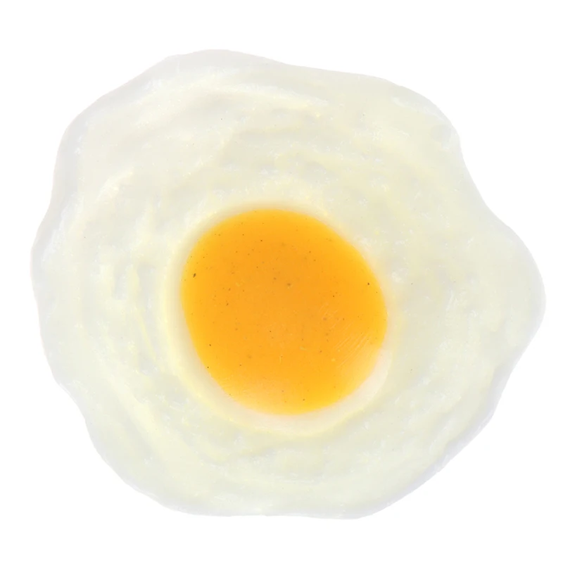 

NEW Sticky Rubber Egg Squeeze Kitchen Food Toy Pretend Play Realistic Soft Fake Omelet Cooking Gag Joke Toy